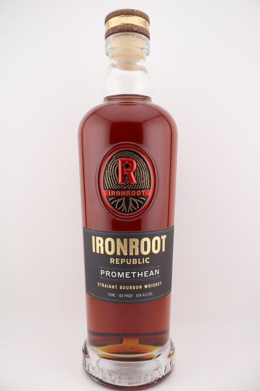 Ironroot Republic Promethean 100 Straight Texas Bourbonのボトル画像
